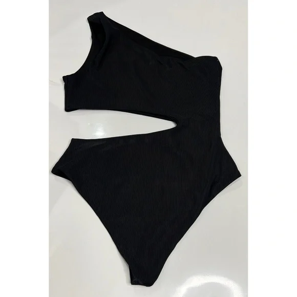 NEW BEACH RIOT Celine One Piece In Black Size M - Picture 4 of 6